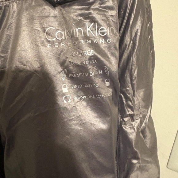 Calvin Klein zip up premium down gray silver vest size XL - Picture 10 of 10